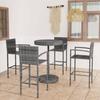 VidaXL 5-Piece Garden Bar Set Bistro Furniture Outdoor Dining Set Garden Lounge Resin 3064773