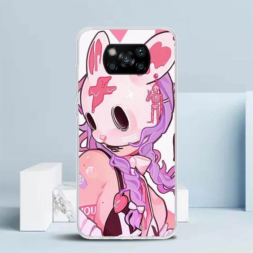 Cute Anime Girl INS Phone Case For Xiaomi Poco F7 Ultra X5 X6 X7 Pro M7 Redmi 15C 15 13C 13 12C 12 10C 10 10A 9 9C 9A 9T Cover P