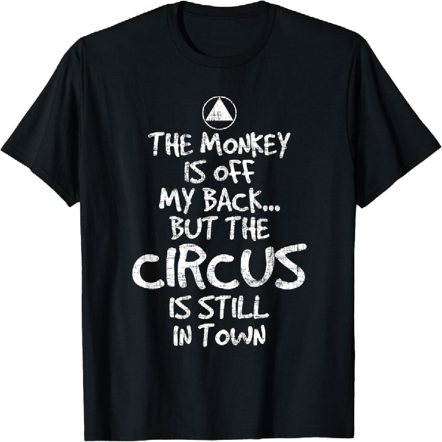 

The Monkey Is Off My Back - Sobriety Anniversary Sober AA NA T-Shirt XXXXXL різнокольоровий