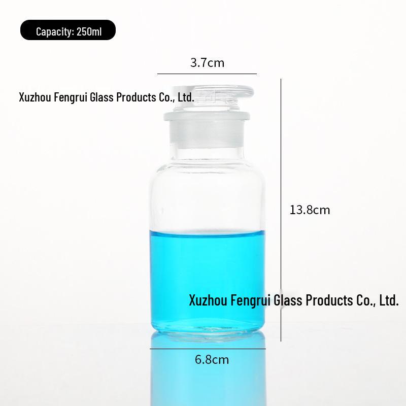 Wide-Mouth Frosted Glass Reagent Bottle, Transparent & Brown Light-Shielding Chemical Bottle