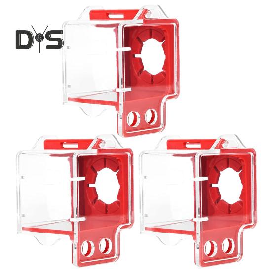 1/2/3Pcs Emergency Stop Button Cover Transparent Design Simple Installation Highly Visible Push Button Switch Cover Large Push Button Lockout