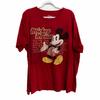 Disney Mens Red T-Shirt Mickey Mouse Cotton Round Neck Short Sleeve Size 3X