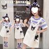 Girls Summer Striped Short Sleeve Pinafore Dress Fashionable Casual Princess For Big Kids
