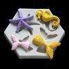 Complete Set Of DIY Baking Sizes For Marine Creatures Including Fish Tail Starfish Seahorse And Liquid Silicone Molds Wholesale
