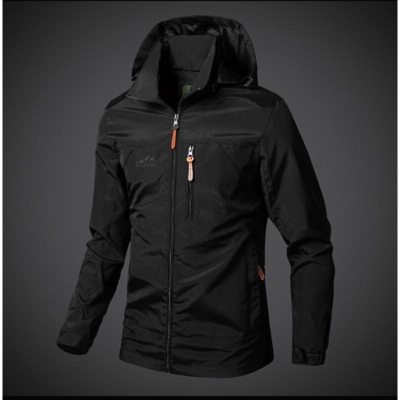 Men's Casual Versatile Windbreaker: Spring and Autumn Hooded Jacket