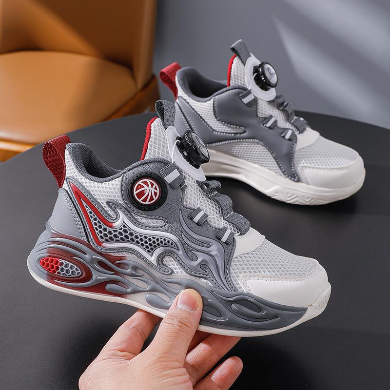 Boys' shoes mesh breathable spring and autumn new 2025 handsome middle-aged and older children's sports shoes soft sole children's casual running sho
