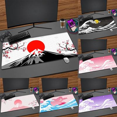 Japanese Pink Sakura Mouse Pad Gaming Office Fuji Cherry Blossom Mousepad XXL Keyboard Mat Non-Slip Laptop Computer Desk Carpet