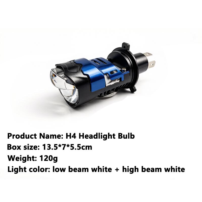 1/2PCS H4 Bi LED Projector Lens Headlight Bulbs Canbus Auto Fog Lamp H4 White High Low Beam Light Headlamp For Car Motorcycle 12V 24V