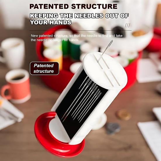 Rotating Magnetic Sewing Kit 360-Degree Rotatable Magnetic Sewing Box Multi-Layered Kit for Home Organizer Portable Sewing