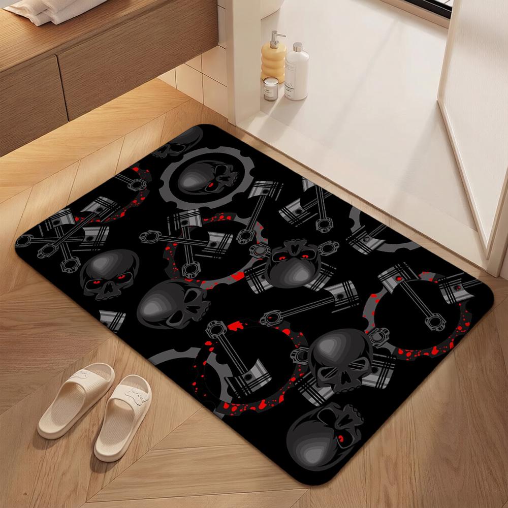 Dark Satanic Black Metal Art Patterned Rug Allseason Carpet For Entryway Home Party Decor Gift For Friends