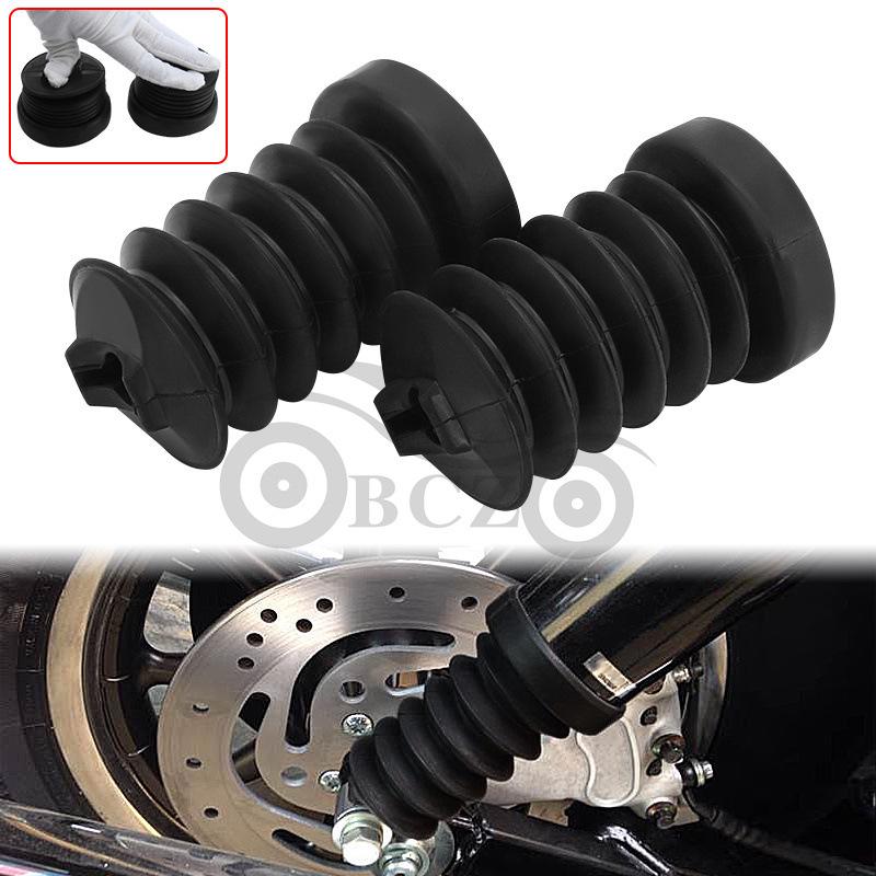 Harley Touring Rear Shock Absorber Dust Cover - Black Rubber Motorcycle Accessory