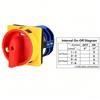 1pcs LW26-20/2GS 20A 25A 4 Pole Rotary Cam Transfer Switch, 2 Position ON-Off Changeover Switch with Padlock 8 Terminals Main Switch(25A)