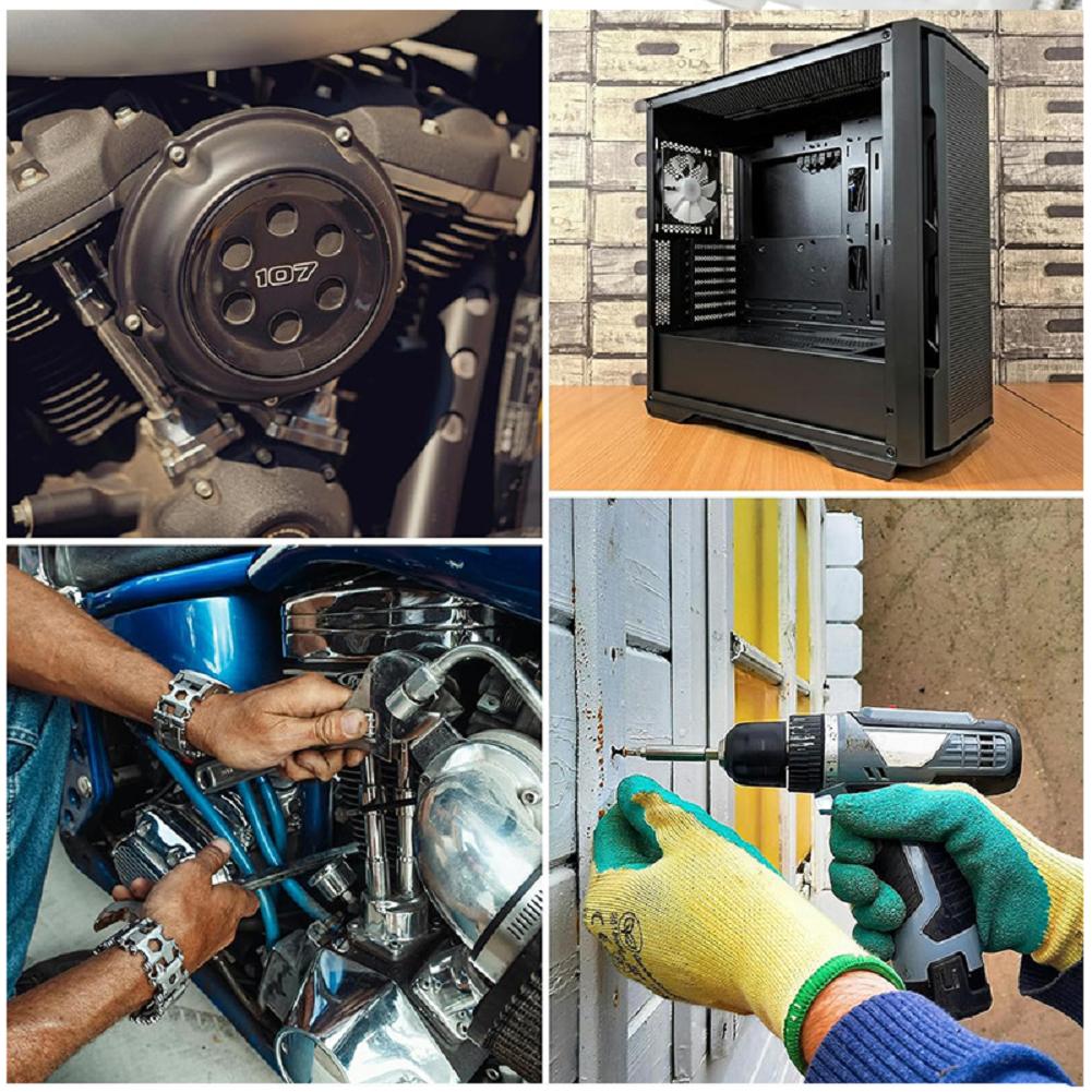 500 Pieces Stainless Steel Hex Socket Head Bolt Set M3/M4/M5 with Nuts and Washers for Industrial and Household Repair Use