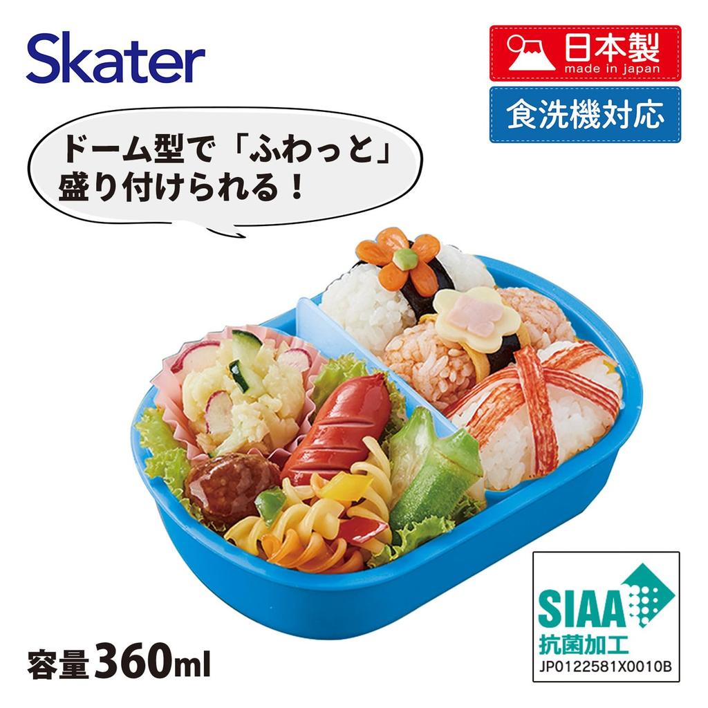 Skater Bento 360ml Fluffy Made in Single Dishwasher and Microwave Plarail Children's Box, Capacity, Lid, Japan, Tier, Safe, 25, Boys' Item, QAF2BAAG-A