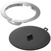 Yamazaki Kitchen Drain Net Holder Magnetic Soaking Cap Tower (Silver) + (Black) [2-Piece Set] (Dishwasher Safe) (10685 1317)