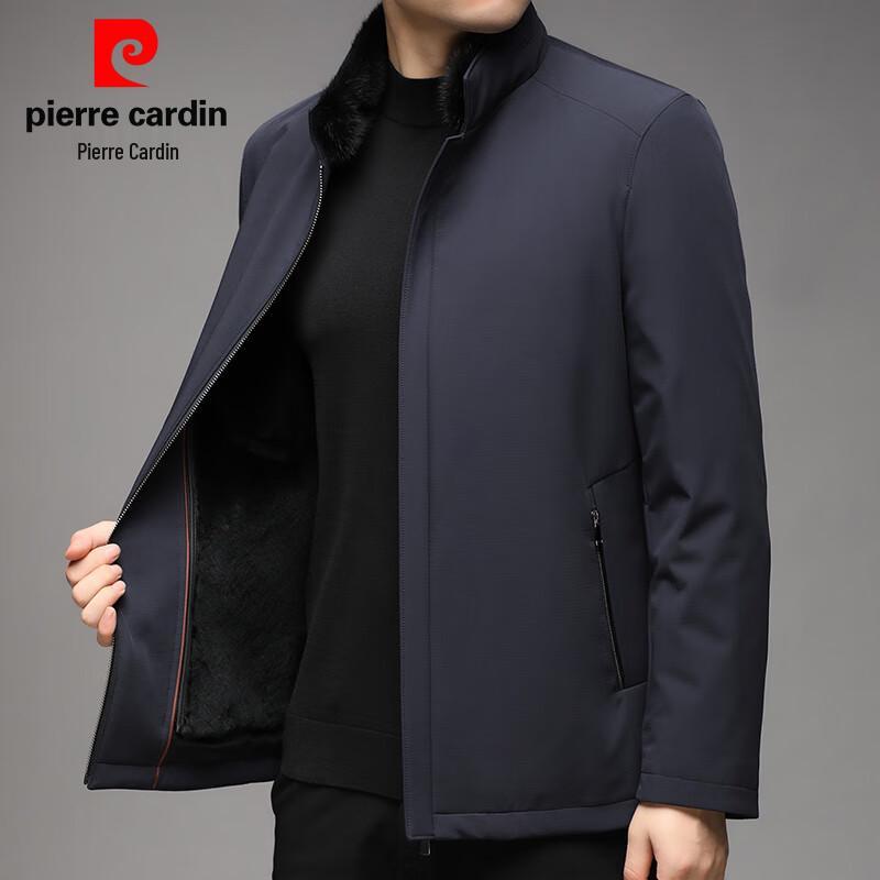 

Мужской пуховик Pierre Cardin со стойкой и подкладкой из меха норки 3XL