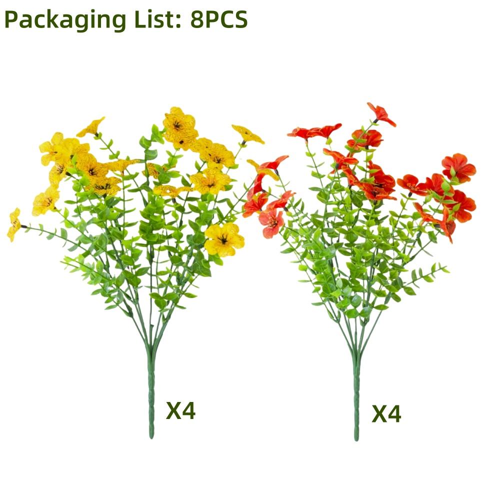 

8/10/12/18PCS Mixed color Vibrant UV-Resistant Artificial Daisies -Realistic Plastic Flowers for Indoor & Outdoor Decor