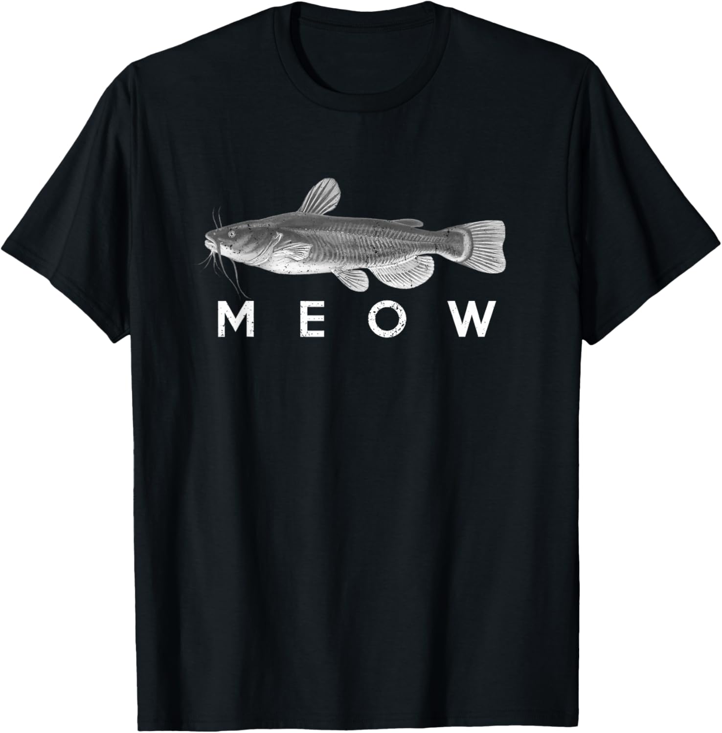 Catfish Meow Pun Graphic Tee Funny Fishing Fisherman Lover Gift T-Shirt S разноцветный