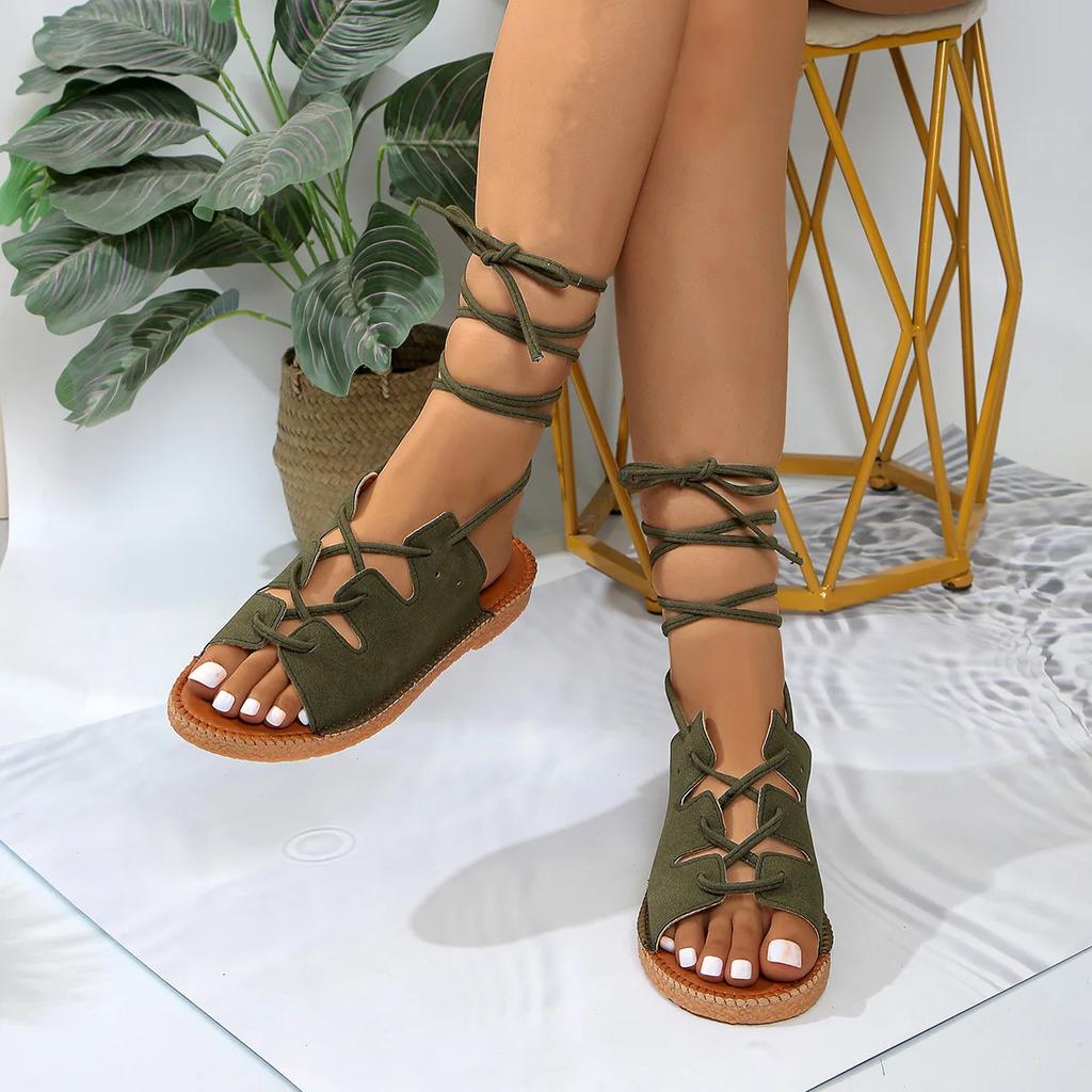 Fashion Women's Fashion Trends Anti-Slip Sandals 2025 Classic Wearing Comfortable Feet Naked Strap Roman Women's Shoes Zapatos De Mujer