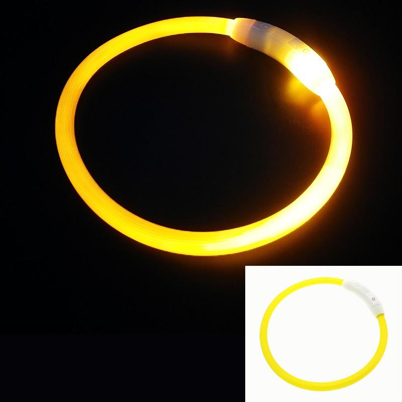 USB Rechargeable LED Dog Collar Glowing Pet Necklace Small Medium Large Dogs Anti-lost Night Safety