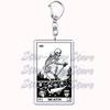 Popular Culture Halloween Tarot Card Keychains for Accessories Moon Luna Death Keyring Jewelry Fans Lovers Friends Reader Gifts