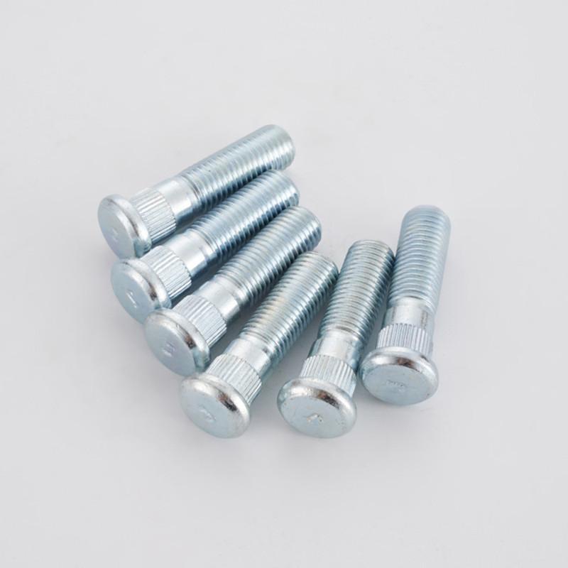 Pernos de Rueda de Coche M12x1.5 Longitud 48mm/43mm 12x 1.5mm Espárragos de Rueda y un Moleteado de 12.3mm