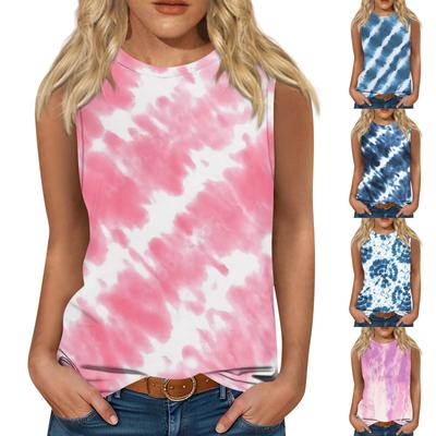 Lässige Tunika-Oberteile für Damen zum Tragen mit Leggings, ärmellose Sommer-bedruckte Hemden, Tanktops, Blusen