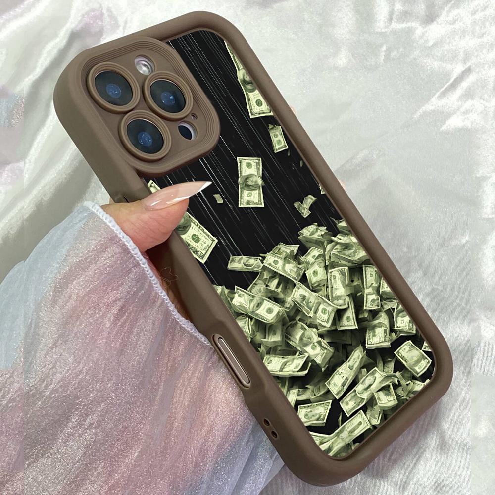 JT240 Falling Money for iPhone 17 16 15 14 13 Pro Max Samsung S26 S25 Ultra A17 A16 A07 A56 A36 A15 A14 A13 Xiaomi 15T Redmi 15c Note 14 13 Soft Case