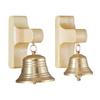 Magnetic Wooden Chime Decorative Copper Bell Magnetic Wooden Chime Reminder Door Bell Entrance Bedroom Welcome Doorbell