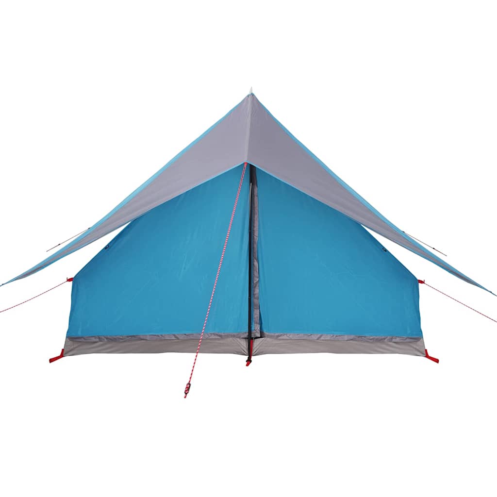 Family Tent with Roof Blue and Grey 256 X 256 X 185 Cm