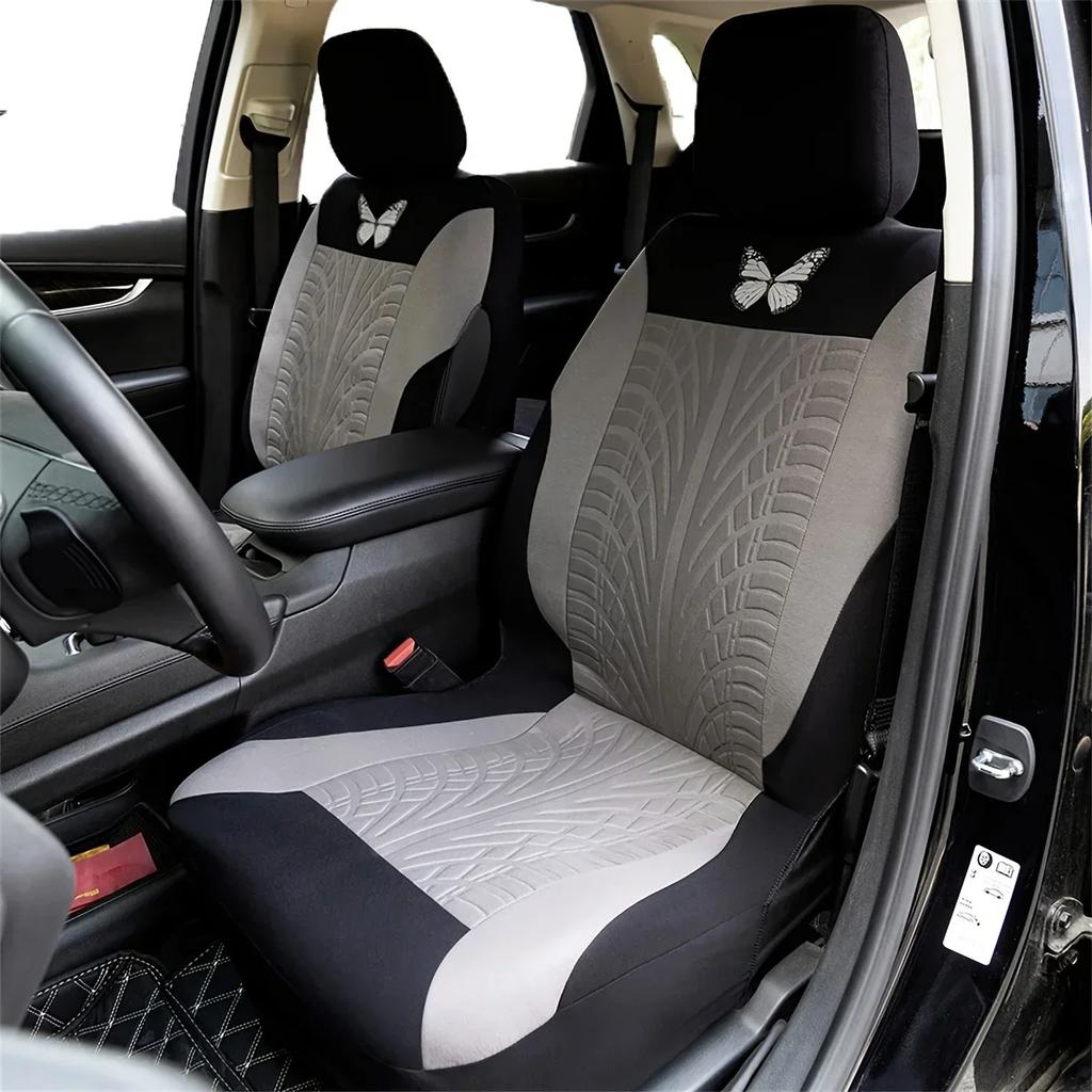 1/5pcs Butterfly Glamour Car Seat Cover Set Premium Bronzing Universal Fit for 5 Seats Fashionable Design Durable Comfortable