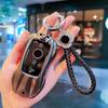 Car Key Case Cover For Mercedes Benz C E A B S Class Gle Gla Glb, Soft Tpu Key Fob Protector With Luxury Zinc Alloy Frame