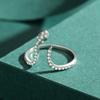 Tancise Klasický 925 Sterling Silver Zirkonový prsten Dámské šperky Svatební slib Party dárek