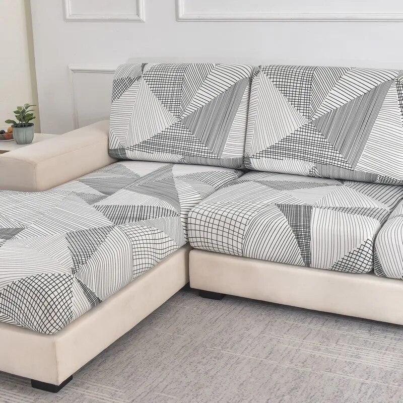 Funda de Cojín para Sofá de 1/2/3/4 Plazas Funda Elástica para Sofá Funda para Asiento de Sofá Protector de Muebles Estampado Floral