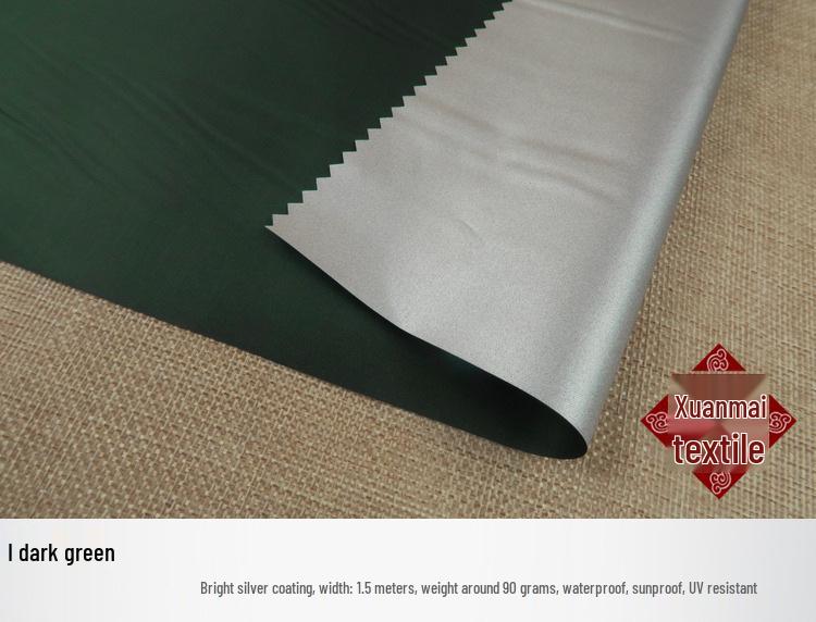 210T Silver-Coated Waterproof Dust Cover Fabric for Car, Tent, and UV Protection.
