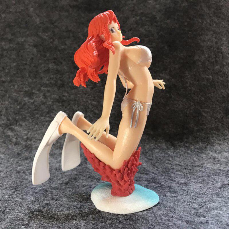 One Piece Nami Sexy Figures White Swimsuit Diving Version Bikini Creator PVC 15CM Action Figure