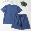 Foreign Trade Summer Men's Thin Knitted Modal Cotton Short Sleeve Shorts Pajamas Skin-friendly Breathable Homewear Set