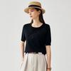 Women's Mulberry Silk Blend Starry Sky Rhinestone Knit Top