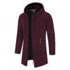 Giacca da uomo con cappuccio, di media lunghezza, sottile, oversize, in velluto, sottile, autunnale, cardigan lavorato a maglia