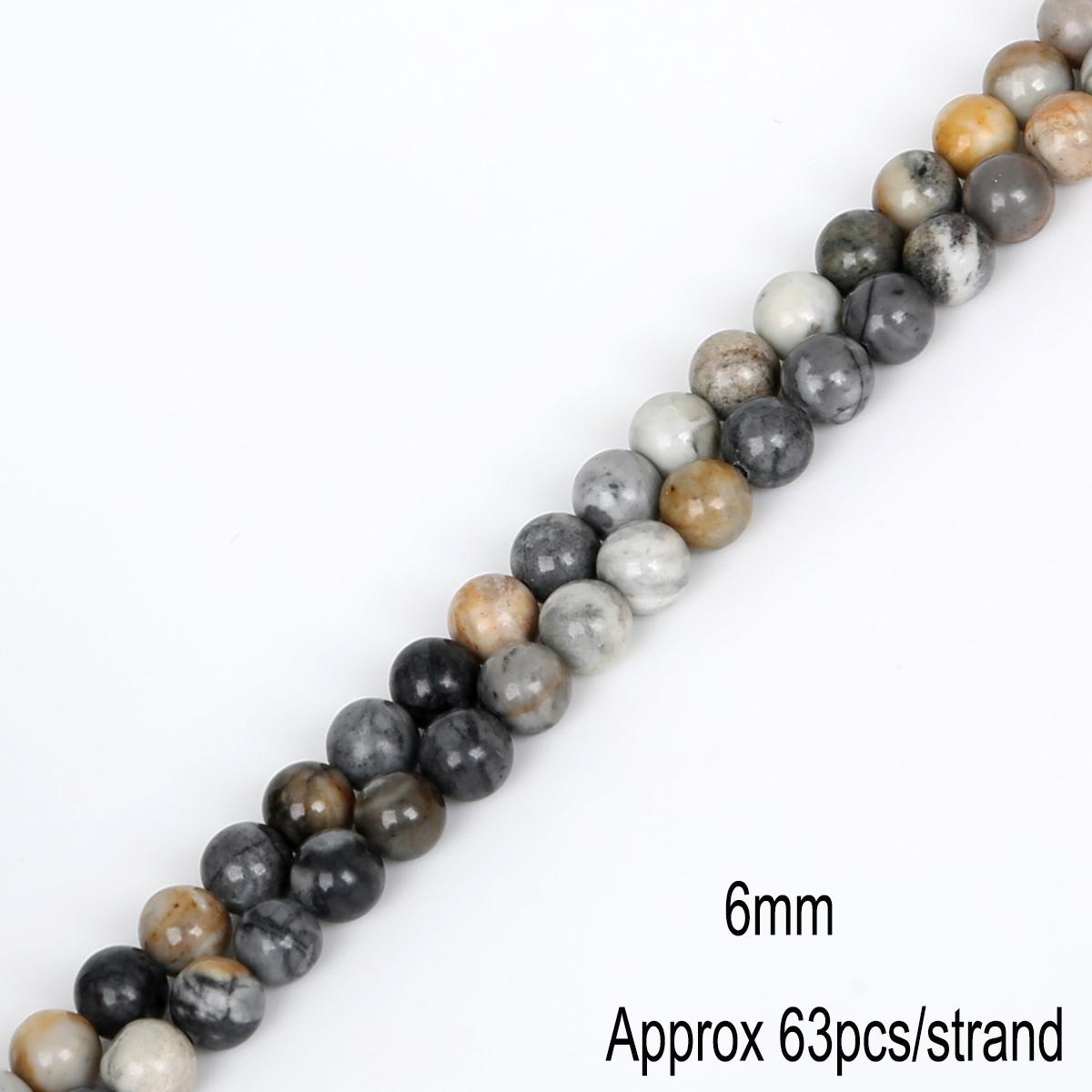 

4/6/8/10/12 мм бусины из натурального камня круглые великолепные матовые свободные бусины Пикассо для изготовления ювелирных изделий своими руками ожерелье браслет 6mm 63pcs