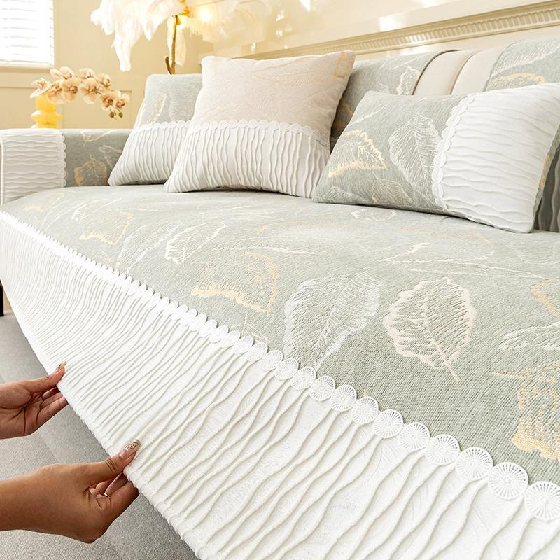 Sofa Kissen Universal Für Alle Jahreszeiten Neue Leder Sofa Abdeckung Fixiert Rutschfest Sitzkissen Leichter Luxus High-End Bezug