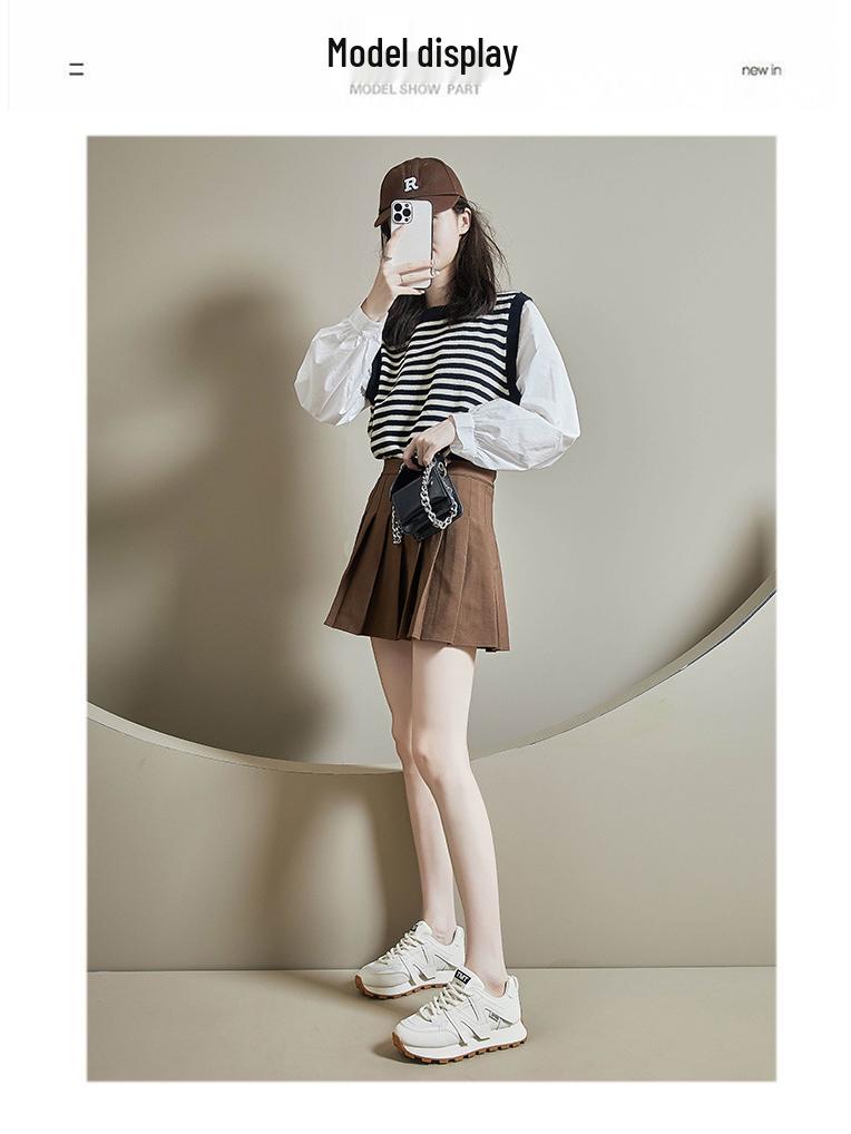 Korean Style Argan Women's 2025 Spring Sneakers - Casual, Thick-Soled, Height-Increasing Trendy Running Shoes - 6682