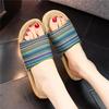Versatile Non-slip Breathable EVA Sole Linen Fashion Slippers