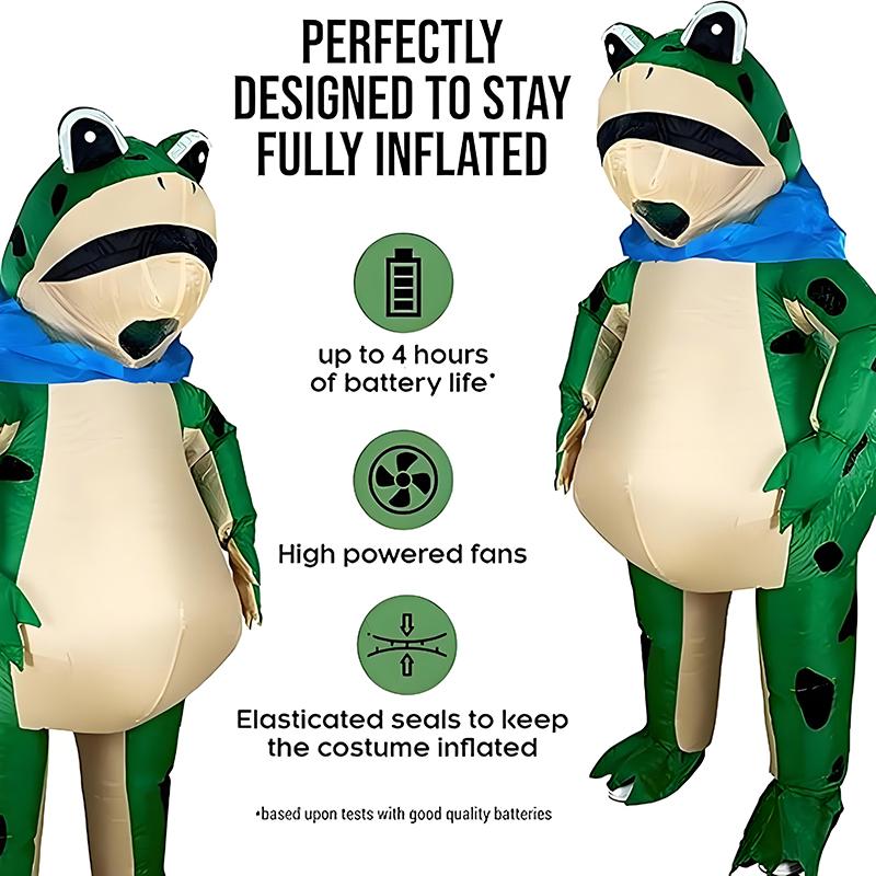 Funny Frog Costume Party Costume Cartoon Character Cosplay Costume Inflatable Costume Frog Suit