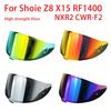 Visera X15 para Casco Shoie Z8 CWR-F2 NXR2 Viseras Casco Moto Visera solar protección uv Visera lentes para casco de moto