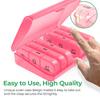 Weekly Pill Box Portable 7 Day Travel Tablet Case with Large Pill 3 Compartments Lightproof for Vitamins Medications Supplements