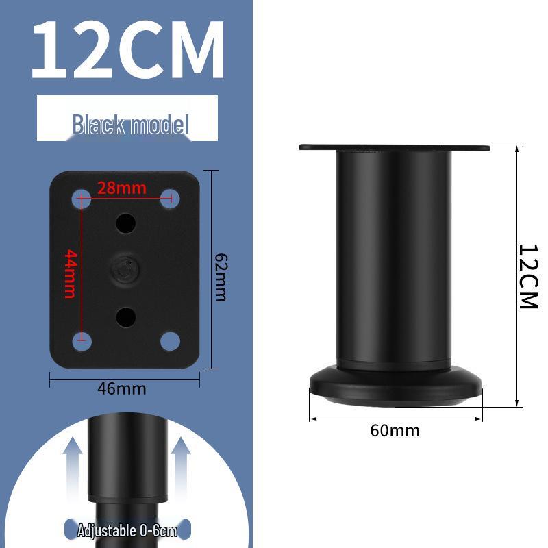 Adjustable Stainless Steel Legs for Sofa, TV Cabinet, Coffee Table, Bathroom Cabinet, and Bed.