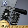 Pro VOLKSWAGEN VW Zinková slitina Chytré dálkové ovládání auta Šedý kryt pouzdra klíče Držák pro VW Volkswagen Golf 7 MK7 Tiguan MK2 T-roc T-c