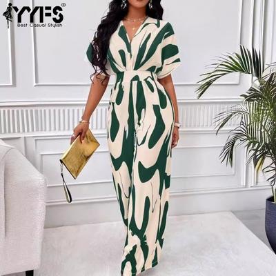 Damesmode Casual Zomer Lente Kleurblok Print Mouwloos V-Hals Hoge Taille Broek Jumpsuits & Rompers
