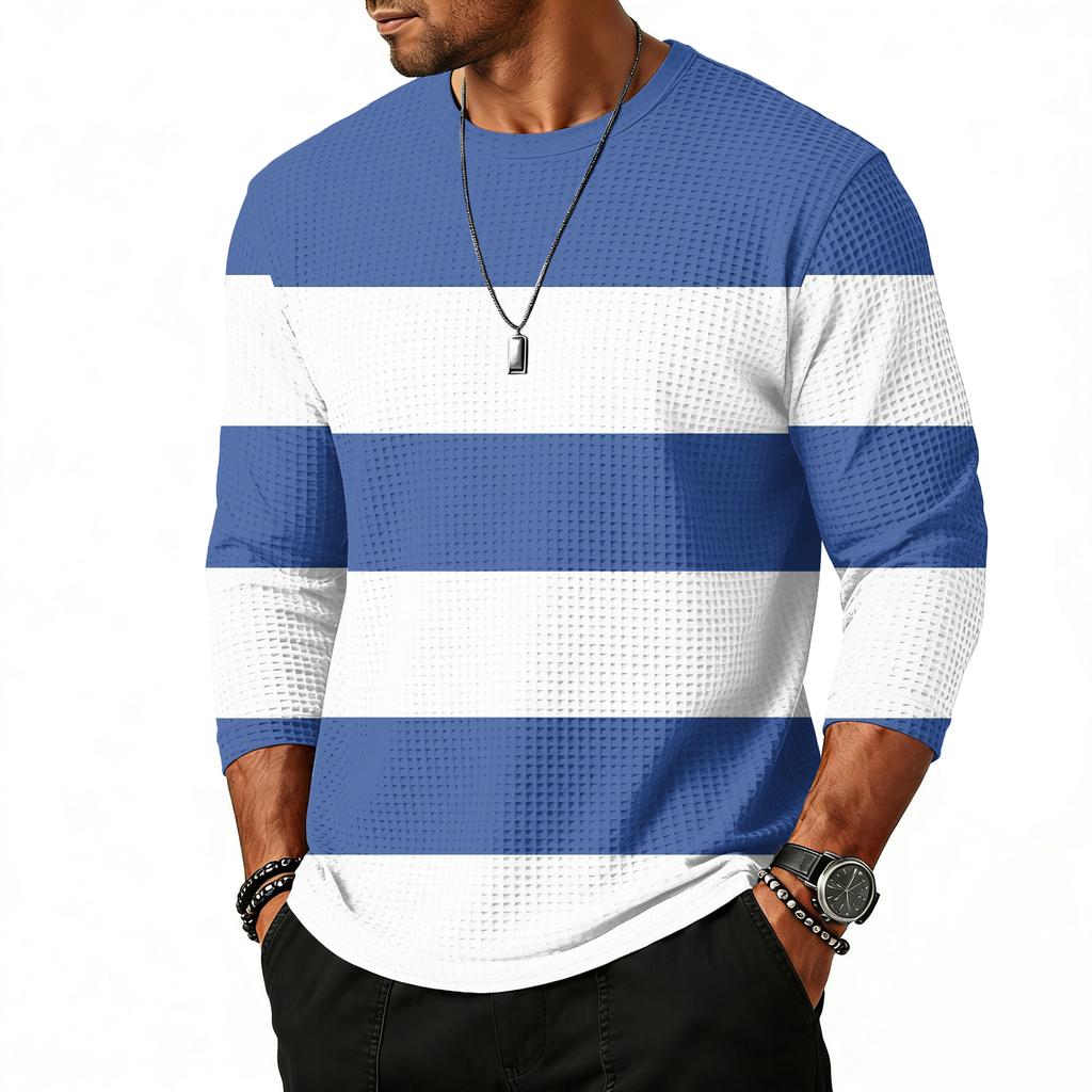 Herrtopp med raglanärm och trekvartsärm